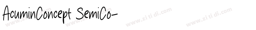 AcuminConcept SemiCo字体转换